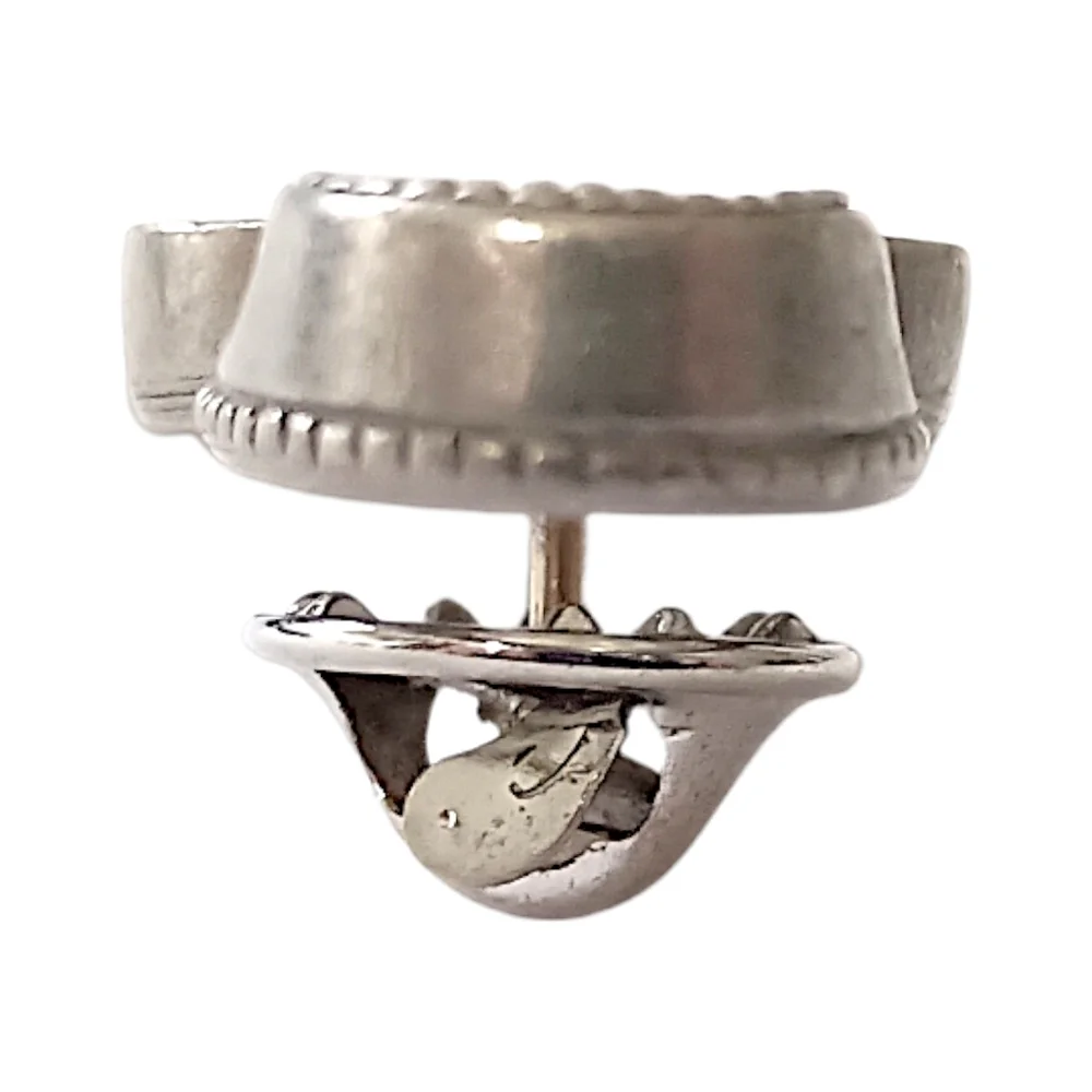 Longaberger Horizon of Hope Lapel Pin Basket‎ Tie On Pewter Vintage USA Ribbon